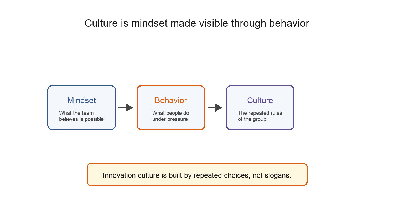 Figure 18. Culture is mindset made visible through behavior.